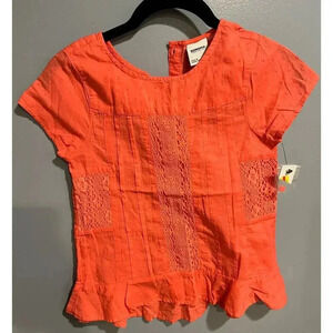 NWT Sonoma Coral Short Sleeve Top - Girls' Size 7